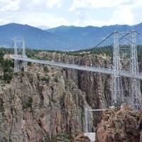 Panoramic views from one of the worldâ€™s highest suspension bridges(royal George Bridge)â€“ hanging 956 feet high and spanning a quarter mile across the canyon.Photo: Shailesh Pokharel